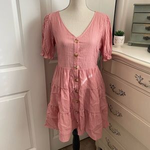 Pink flowy dress